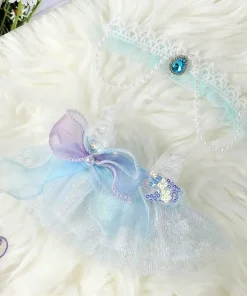 Cute Doll Lovely Clothes With Bow Headband Accessories Princess Dress for EXO Idol Dolls 20cm Cotton Doll for EXO Idol Dolls