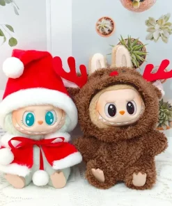Mini Doll'S Clothes Outfit Accessories For Labubu Idol V1 V2 Christmas Cookie Man Sweater Hat New Year Clothes Gift