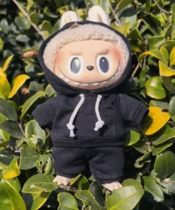17cm Ropa Labubu Doll Clothes Monster Outfit Set Hooded Sweatshirt Pants DIY Kids Gift