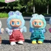 For 17cm Labubu 3.0 Plush Doll Accessories Labubu's new denim overalls Labubu Clothes
