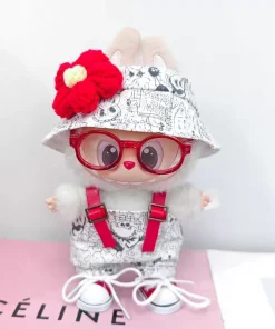 For 1st 2nd 3rd Gen 17cm Labubu Tendencia Clothes Pendant Sitting Party Graffiti Strap Pants Hat Labubu Clothes