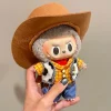 17cm Labubu Retro Style Outfit Small Painter Hat and Clothing Artistic Labubu Doll Clothes Set 2