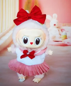 17cm Labubu Clothes V1 Labubu Cute Sailor Uniform Vinyl Doll Labubu Blind Box Beautiful Girl Warrior Clothes Sitting Party Gifts