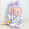 For 17 cm labubu clothes pendant labubu sitting party bear label scarf hat dolls accessories labubu outfit 3