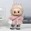 Ropa Labubu 17cm Labubu Stylish Outfit Clothes Black Fragrant Style Set Pink Plush Coat Set Dolls Accessories