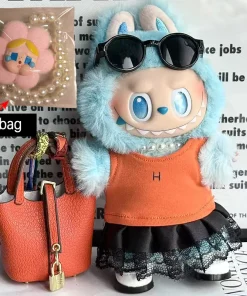 New Labubu V3 Pendant Fashion Clothes Elegant Dress Cute Cyrbaby Backpack Swimsuit Hat Shoes Labubu V3 Labubu Big Into Energy