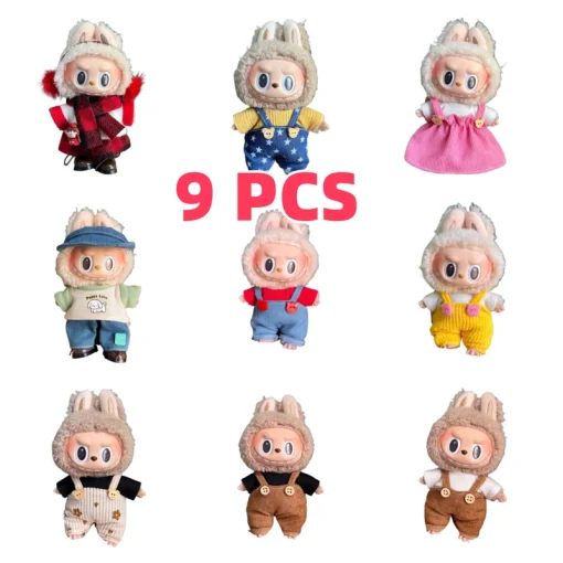 Republic Of Korea Kpop Exo  15-17cm Labubu  Idol Clothing Bjd  V1 V2 Working Clothes Suit Clothing Gift Fashion Delicate Toy