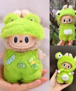 Labubu Clothes Set Frog Style Trendy Outfit for Labubu V1 V2 Korea Kpop Exo Dolls Accessories