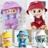 Doll Clothes For 15-17CM Labubu Mini Plush Doll Bear Cookie Series Cute Head Cover Overalls 2PCS/Pack Decoration Clothing Gift 3