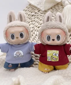 For labubu 15cm doll outfit clothes Casual shorts set Cute Decoration Little Clothes Set Doll Clothing Dress Up Excluding dolls