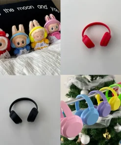 For 15-17cm Labubu Fashion Earphone Accessories 10cm Cotton Doll Earphones Macaron Color Doll Earphones