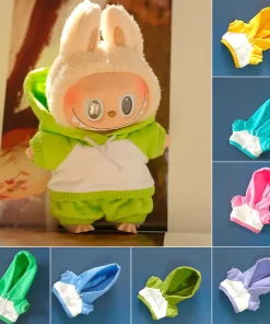 For Korea Kpop Exo Labubu V1 V2 Idol Doll Fashion Clothes Hoodies Set Mini Plush Doll'S Outfit Accessories Clothing Gift