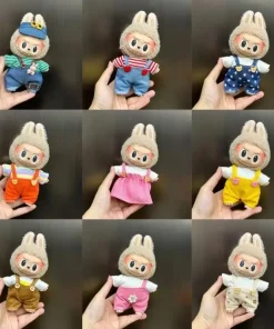 New Arrival The Monsters Labubu Clothes Mini Doll Clothes Outfit Accessories 15-17cm Labubu Overall Set Clothes Kid Holiday Gift