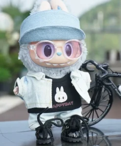 Only Labubu Clothes 17cm Labubu Doll Clothes Doll Pendants Creative Tie-Dyed Design Denim Suit Cute And Fashionable Suit Cool