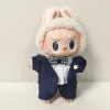 17cm Labubu Doll Outfits Designer Luxury Labubu Doll Clothes Striped Suit Plush Toys Clothes Labubu Doll Accessories ﻿