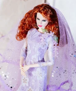 32cm Supermodel Doll Clothes Suit European Fashion Purple Banquet Gauze Skirt Exquisite Accessories Set DIY Toy Collector Gifts