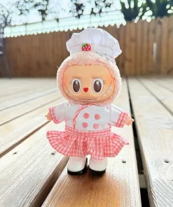 Mini Doll'S Clothes Outfit Accessories For 15-17cm Ropa Labubu and 10cm cotton doll Chef 3-piece Set Clothing
