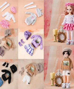 1/6 BJD 30CM Anime Doll Fashion Causal Suit Doll Replacement Clothes Skirt Accessories Kids Girls DIY Toys Gift Reborn Kawaii