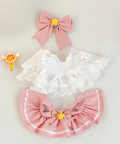 Cute Baby Clothes Accessories For 15/17cm Ropa  Labubu Idol Dolls Skirt Doll Clothes Clothing Fans Overalls