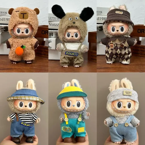 Cute Doll Clothes Outfit For 17cm Labubu V2 V1 Doll's Kawaii Clothing Different styles Cosplay dress Kid Toy Gifts For Labubu