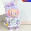 New 38cm Labubu Vinyl Dolls Summer Princess Dress Toy Soft Cloth Dolls Bag And Dolls Clothes Trendy Playtime Accessories 3