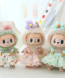 Labubu Pendant Clothes Blind Bag 1/2 Gen The Monsters Vinyl Face Doll Heart-Moving Backpack Pendant Macaron Decoration Pendant