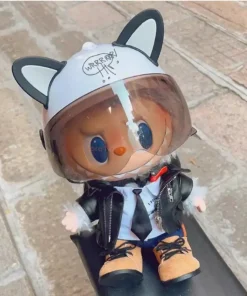 Labubu 38cm Plush Doll Clothes Outfit Accessories Vinyl Coating Cute Three Piece Outfit Idol Big Set Clothing No Doll