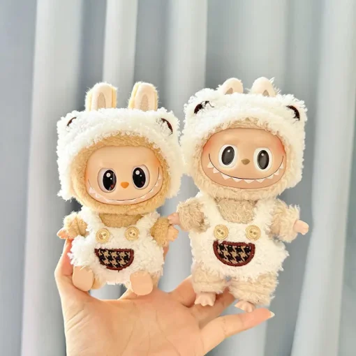 17cm Mini Plush Doll'S Clothes Labubu I II Idol Dolls Sitting Party Cute Bear Clothing Accessories For Korea Kpop Exo