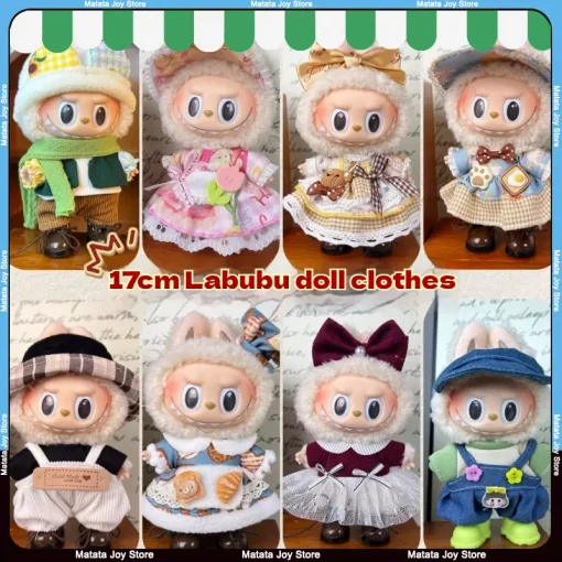 Only Clothing For Labubu Doll First Second Generation High Quality Clothes Decoration Set Cute Soft Fashionable Dress Suit Kawai