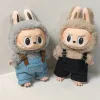 15/17cm Labubu Doll Clothes Set Colorful Striped T-shirt with Shorts Decoration Accessories 2