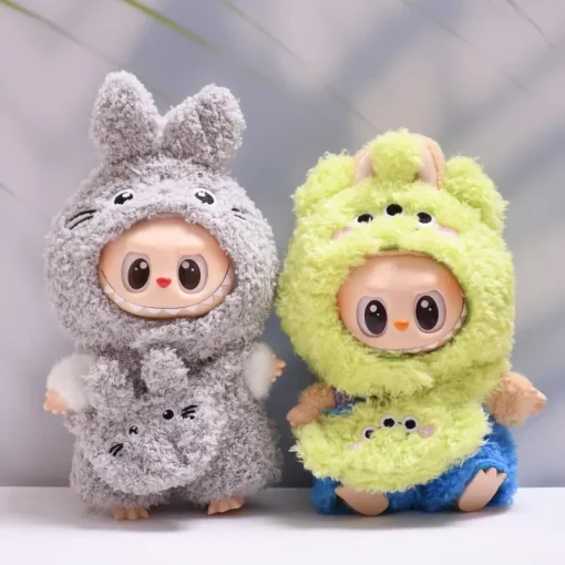 Labubu Plush Three-Eyed Monster Dragon Cat Doll Clothing Accessory For The First And Second Generations Of Baby Clothes