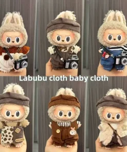 Mini Plush Doll'S Clothes Outfit Accessories For Korea Kpop Exo Labubu V1 V2 Idol Dolls Pit strip climbing suit Clothing Gift