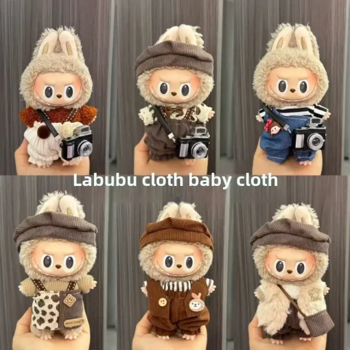 Mini Plush Doll'S Clothes Outfit Accessories For Korea Kpop Exo Labubu V1 V2 Idol Dolls Pit strip climbing suit Clothing Gift