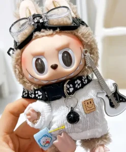 Only Labubu Dolls Cool Glasses 17cm Macaron Sets Fashionable Cute Trendy Clothes Change Accessories Doll Sets Exquisite Skirts