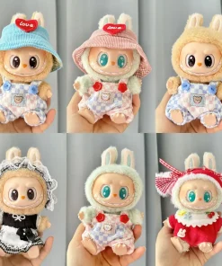 Cute Mini Plush Doll'S Clothes Outfit Accessories For Korea Kpop Exo 17cm Labubu II Idol Dolls Sitting Party Clothing DIY Gift