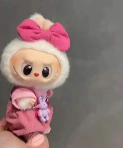 17cm labubu clothes outfit Plush doll clothes Macaron Cute Clothing DIY Kid Gift Clothes Hair accessories v1v2 original clothes