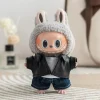 17cm Labubu Doll Outfits Designer Leather Labubu Doll Clothes Mini Labubu Doll Accessories Anime Plush Toys Accessorie Clothing 3