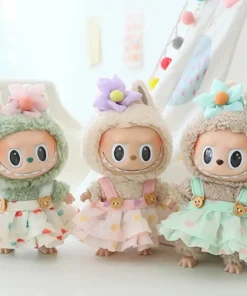 Labubu Pendant Clothes Blind Bag 1/2 Gen The Monsters Vinyl Face Doll Heart-Moving Backpack Pendant Decoration Macaron Pendant