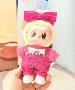 original 17cm labubu clothes outfit Plush doll clothes Macaron Cute Clothing DIY Kid Gift Clothes Hair accessories v1v2 clothes