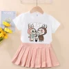 Black Leather Vest Set for Ropa Labubu V1/V2 Labubu Mini Doll’s Cute Clothes Doll Accessories Outfit Delicate Gift 3