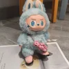 1st & 2nd Generation Labubu Clothing Set: Plush Outfit, Hanging Accessory, and Grid Overalls (3-Piece Set) 2