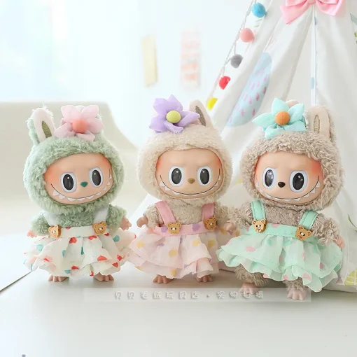 Hot 17cm Labubu Macaron Sitting Pie Clothes Only Doll Clothes Accessories For Labubu Time To Chill Doll Clothes In Stock