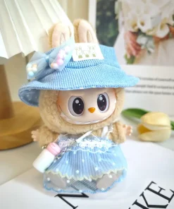 17cm Mini Doll'S Clothes Outfit Accessories For Korea Kpop Exo Labubu Idol V1 V2 Suspender gauze skirt headdress set Clothing