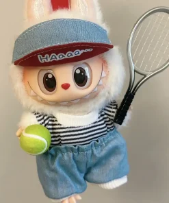 Labubu Toy Labubu tennis suit set Miniature accessory tennis racket model Doll Accessories