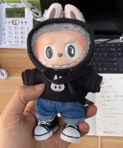 For 15/17cm Labubu V2 V1 Plush Doll's Hooded Skirt Clothes Labubu Ropa Doll Clothes Outfit Accessories