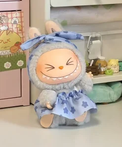 First and Second Generation Labubu Clothing Pendant Labubu Sitting Baby Clothes Love Sweater Bear Ear Hat Set