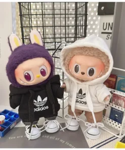 15/17cm Labubu V1 V2 Doll Clothing Fashion Hoodie and Pants Set Korean Idol Trendy DIY Doll Clothing Accessories Toy Gift