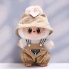 1PC Corduroy Suspenders T-shirt Set Adorable Labubu Cartoon Onesie-Change Accessories Mini Cute Clothes 3