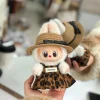 38cm Mini Doll’S Clothes Outfit Accessories For Korea Kpop Exo Labubu Idol V1 V2 Coffee White Striped Sweater Set Clothing 3
