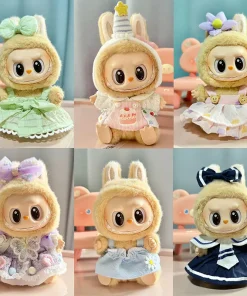 Only Clothes First And Second Generation Blind Box Labubu Cute Clothes Keychain Labubu Sitting Party Series Baby Clothes Cute